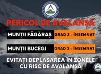 ATENȚIE, pericol de avalanșă în munții Bucegi și Făgăraș