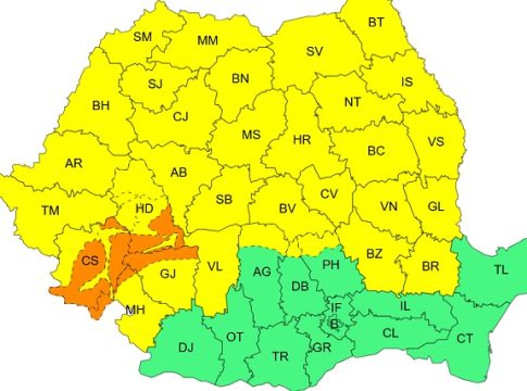 Iarna se intensifică: cea mai mare parte a țării sub Cod galben și Cod portocaliu de ninsori