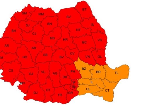 Codul roșu de caniculă se extinde, de luni, în aproape toată România