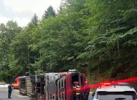 Autotren răsturnat pe DN73A, Pârâul Rece